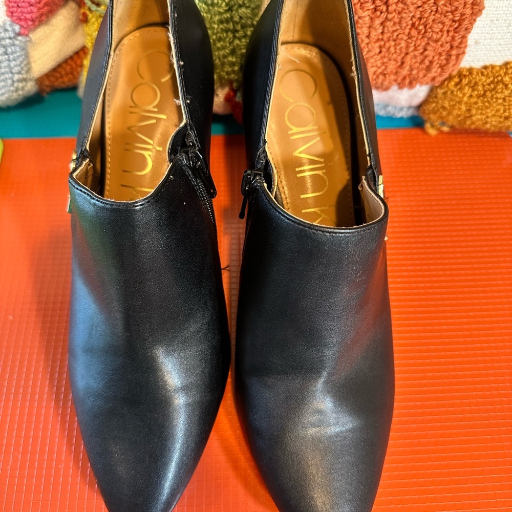 Calvin Klein Black Ankle Booties